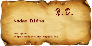 Nádas Diána névjegykártya